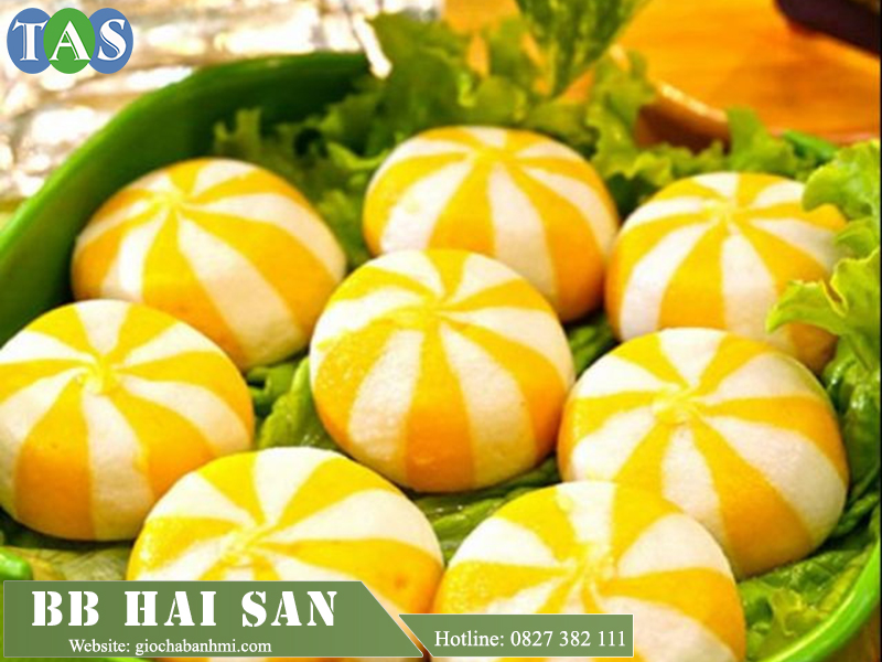 hỉnh ảnh món bánh bao nhân tôm rong biển