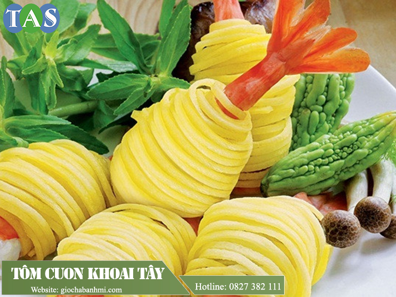món tôm cuộn khoai tây đông lạnh