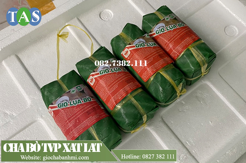 giò lụa bò tân vĩnh phát nguyên khối