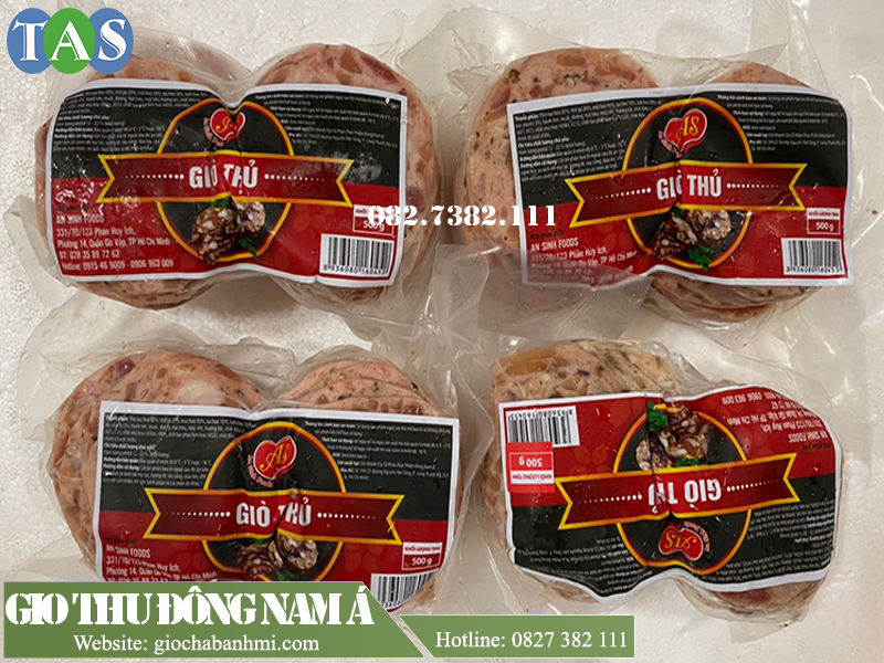 giò thủ đông nam á dạng xắt lát