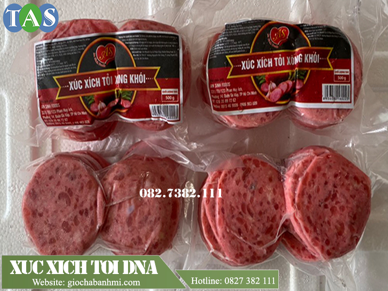 xúc xích tỏi đông nam á xắt lát