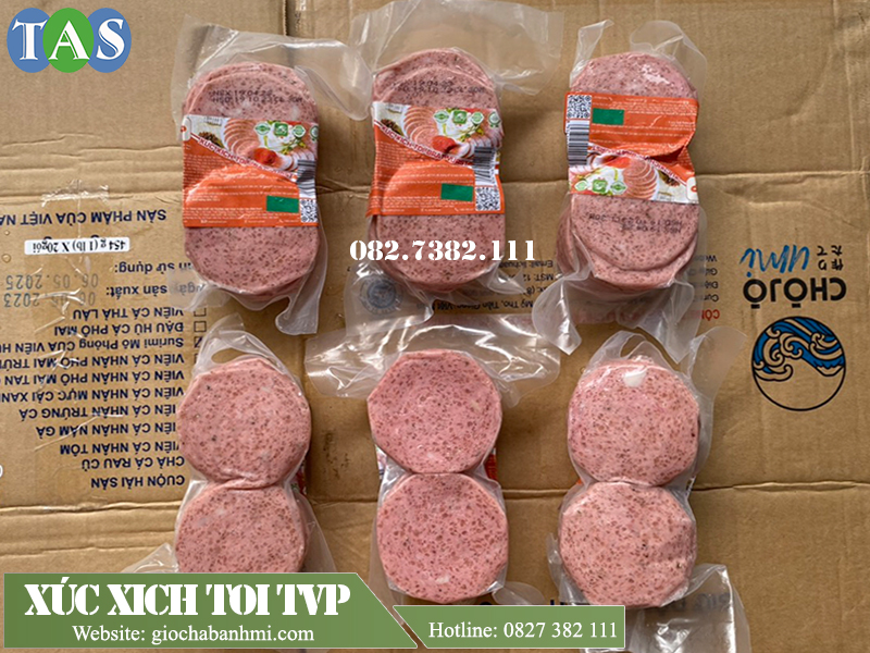 xúc xích tỏi tân vĩnh phát dạng xắt lát